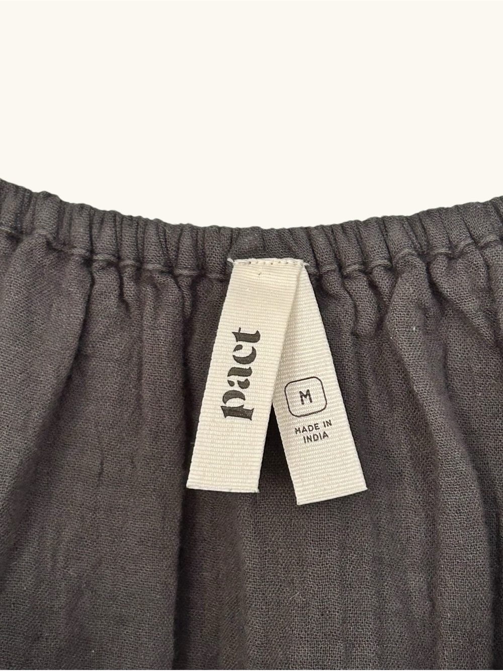 Pact coastal double gauze midi dress in soft black sz M - Picture 7 of 11